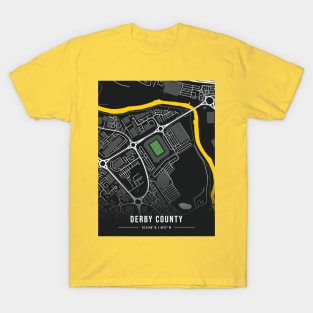 Pride Park Map Design (Black) T-Shirt